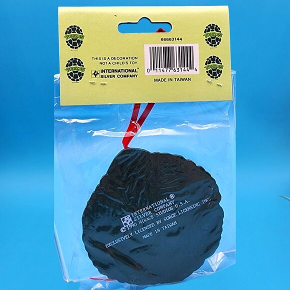 Vintage 1991 Teenage Mutant Ninja Turtles Michelangelo in Wreath wi/ Bell Christ - Picture 7 of 7